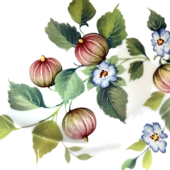 Brunelli Italy Tiffany Victorian Lattice Edge Dinner Plate 11.5 Gooseberry Fruit - Picture 9 of 14